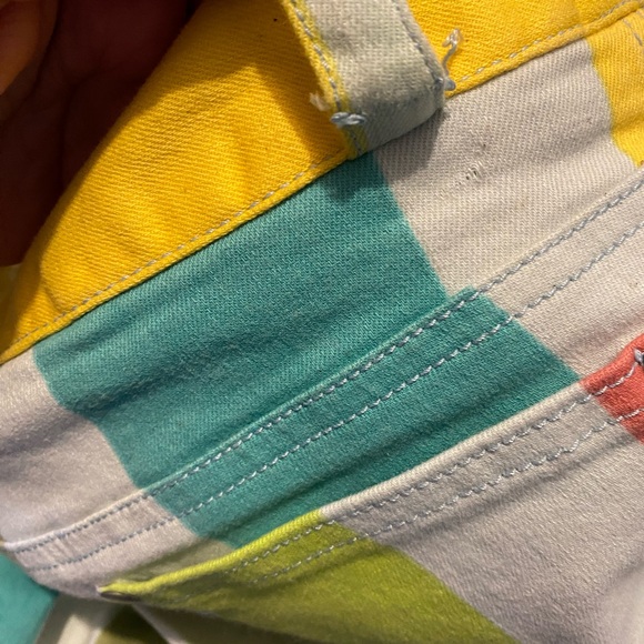 Alice & Olivia Striped Bell Bottom flared retro low waisted Jeans size 2 / 26 - Picture 11 of 11